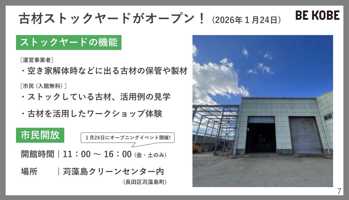 廃材を宝に！古材ストックヤード長田区に誕生、リメイクで環境貢献のイメージ画像
