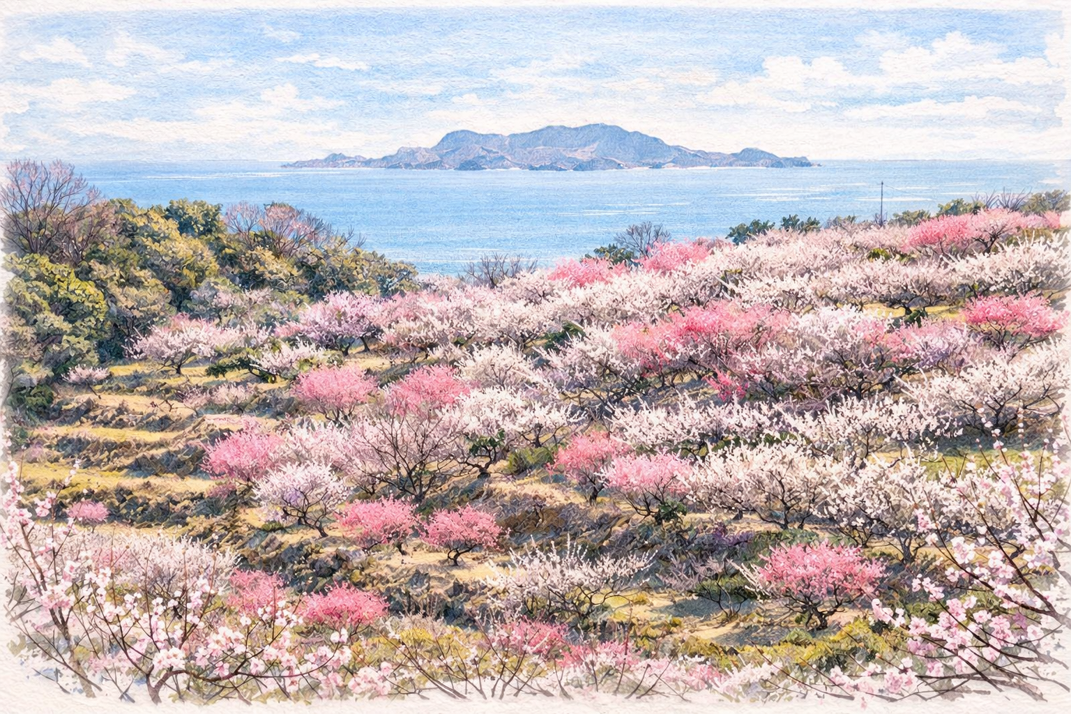 瀬戸内海と梅の絶景！兵庫県 おすすめ梅の名所2026｜穴場スポットも紹介のイメージ画像